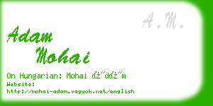 adam mohai business card